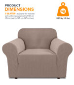 1-seater Knitted Sofa Cover - Sand - Image 6