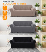 1-seater Knitted Sofa Cover - Sand - Image 7