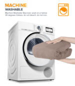 3-seater Knitted Sofa Cover - Sand - Image 8