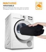 3-seater Knitted Sofa Cover - Black - Image 8