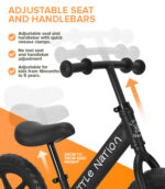 Balance Bike Aluminium - Black - Image 4