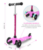 3 Wheel Scooter - Pink - Image 6