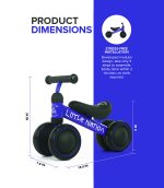 Baby Balance Bike - Blue - Image 3