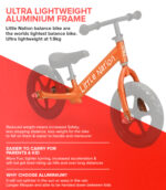 Balance Bike Aluminium - Orange - Image 7
