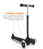 3 Wheel Scooter - Black - Image 9