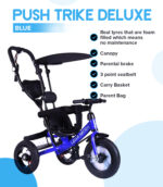 Push Trike Deluxe - Blue - Image 3