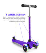 3 Wheel Scooter - Purple - Image 9