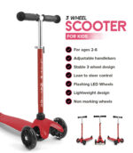 3 Wheel Scooter - Red - Image 5