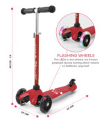 3 Wheel Scooter - Red - Image 6