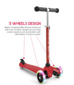 3 Wheel Scooter - Red - Image 9