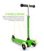 3 Wheel Scooter - Green - Image 9