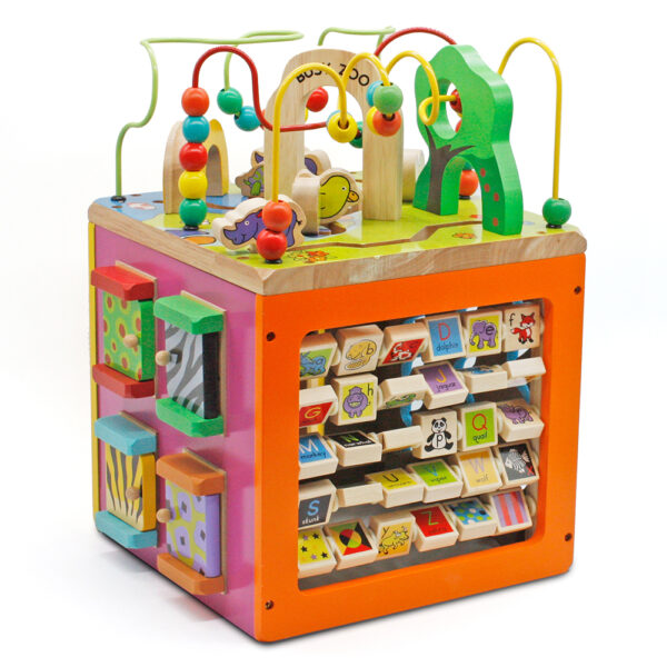 Large Wooden Activity Cube