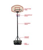 Basketball Hoop Stand - Portable Adjustable - Image 4