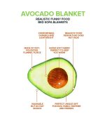 Avocado Food Blanket, Fleece Soft Large 130 x 150 cm - Image 6