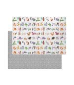 Baby Play Mat - Animal Alphabet - Scandi Grey Cube (Large)
