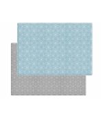 Baby Play Mat - Scandi Blue Geo - Grey Cube (Medium)