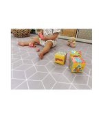 Baby Play Mat - Scandi Pink Geo - Grey Cube (Medium) - Image 6
