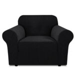 1-seater Knitted Sofa Cover - Black