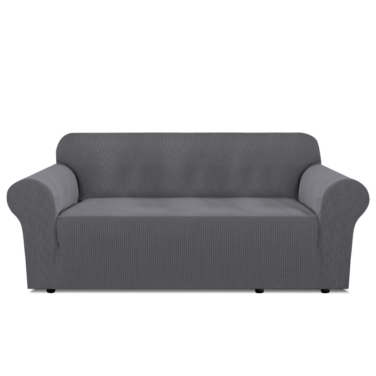 3-seater Knitted Sofa Cover - Grey
