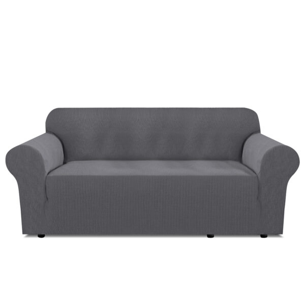 3-seater Knitted Sofa Cover - Grey