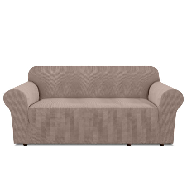 3-seater Knitted Sofa Cover - Sand