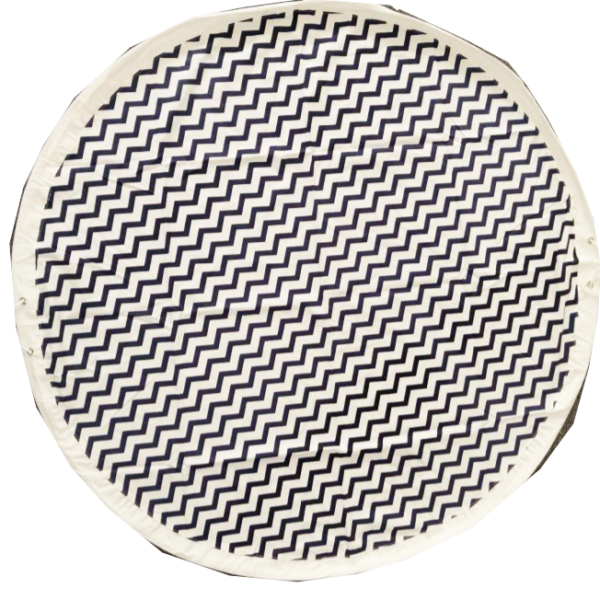 Play Sack - Blue Zigzag Pattern