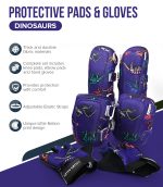 Dinosaur Elbow Pad, Knee Pad and Gloves Protective Set - Image 3