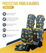 Truck Elbow Pad, Knee Pad and Gloves Protective Set - Image 3