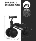 Baby Balance Bike - Black - Image 4