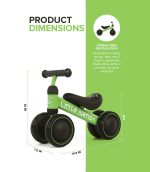 Baby Balance Bike - Green - Image 4