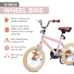 Little Nation 14" Pedal Bike - Pink, White - Image 3