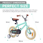 Little Nation 14" Pedal Bike - Green, White - Image 5