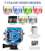 Waterproof Kids Action Camera - Blue - Image 10
