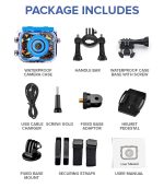 Waterproof Kids Action Camera - Blue - Image 11