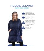 Hoodie Blanket Navy Blue - Image 3