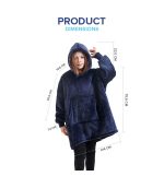 Hoodie Blanket Navy Blue - Image 4