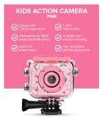 Waterproof Kids Action Camera - Pink - Image 6