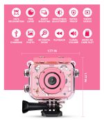 Waterproof Kids Action Camera - Pink - Image 4
