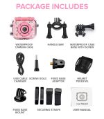 Waterproof Kids Action Camera - Pink - Image 11