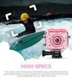 Waterproof Kids Action Camera - Pink - Image 9