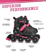 Roller Blades In-Line Skate Pink – Medium (9 – 13 yo) - Image 7