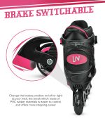Roller Blades In-Line Skate Pink – Medium (9 – 13 yo) - Image 9