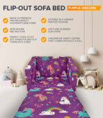 Flip-out Sofa Bed Purple Unicorn - Image 5