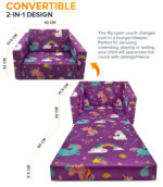 Flip-out Sofa Bed Purple Unicorn - Image 7