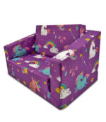 Flip-out Sofa Bed Purple Unicorn - Image 3