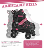 Roller Skate Pink – Small (6 - 8 yo) - Image 8