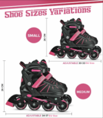 Roller Blades In-Line Skate Pink – Medium (9 – 13 yo) - Image 6