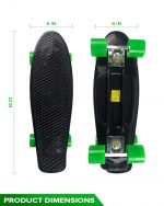 Mini Cruiser Skateboard - Black/Green - Image 9