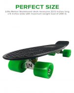 Mini Cruiser Skateboard - Black/Green - Image 11