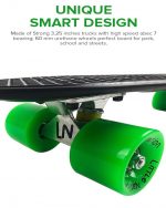 Mini Cruiser Skateboard - Black/Green - Image 12